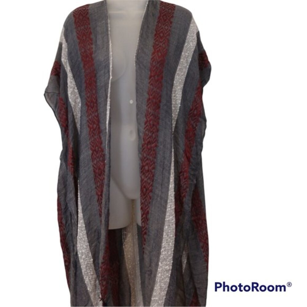 Sole Society Boho Gauzy Duster Wrap Flowing Sweater One Size OS